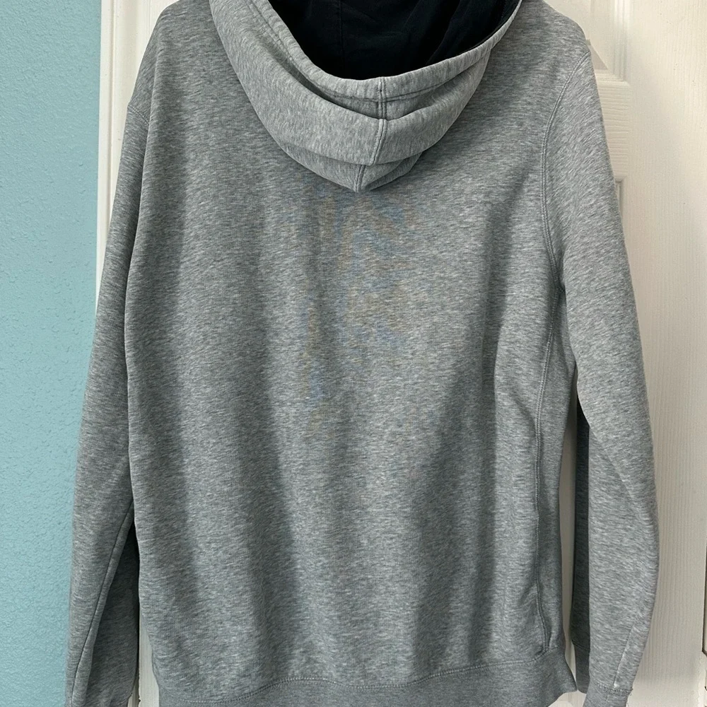 00s Nike Spellout Vintage Y2K Oversized Retro Zip Hoodie size large Gray